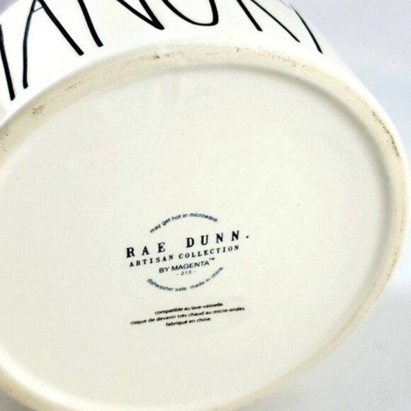 Rae Dunn White Dog Bowl Large Letters HANGRY Artisan Collection Ceramic - Picture 4 of 6